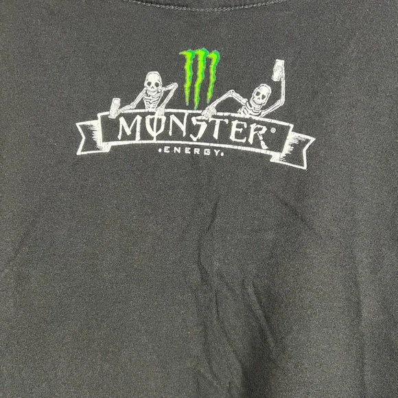 Monster Energy Shirt Mens XL Black Short Sleeve T-Shirt Mi Muerta Loca Skull - Picture 9 of 11